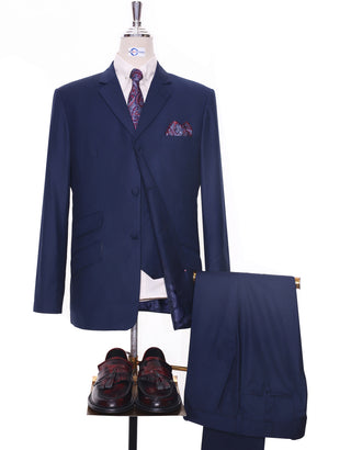 This Suit Only - Essential Navy Blue 3 Piece Suit Jacket size 40R Waist size 34" Inside leg 32"
