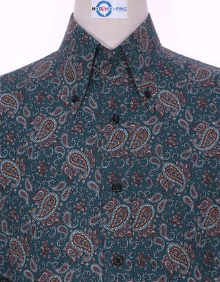 60s Style Multi Color Paisley Shirt