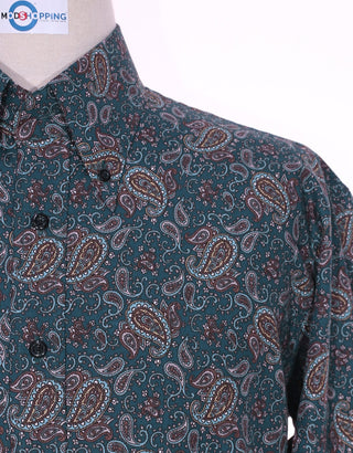 60s Style Multi Color Paisley Shirt