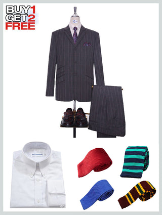 Suit Package | Charcoal Grey Prince Of Wales Check Suit