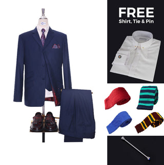 Suit Deals | Buy 1Navy Blue Suit Get Free 3 Products