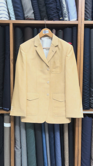 Yellow Birdseye Linen Blazer