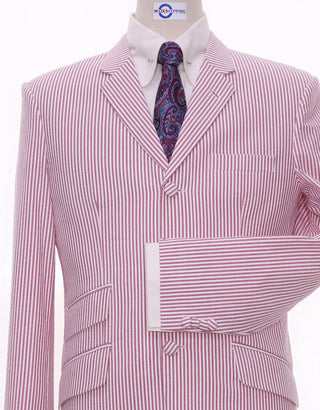 Red Berry Seersucker Suit