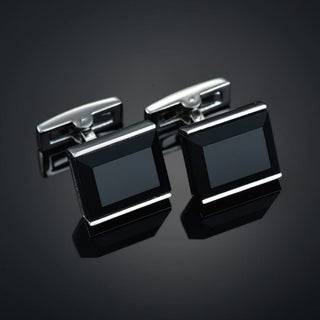 Black Stone Cufflinks For Men - Modshopping Clothing